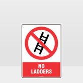 Custom Gate Signs,Prohibition No Ladders Sign